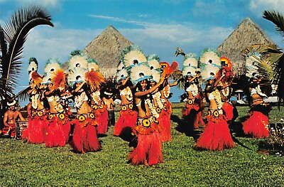 Waikiki Beach Hawaii Tahiti Dancers Exotic Island Beauty UNP 6x4 Vtg Postcard U9