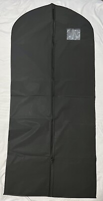 #ad 2 Pack of Black Garment Bags for Travel Suits and Dress Storage. size 54quot; x 24quot;