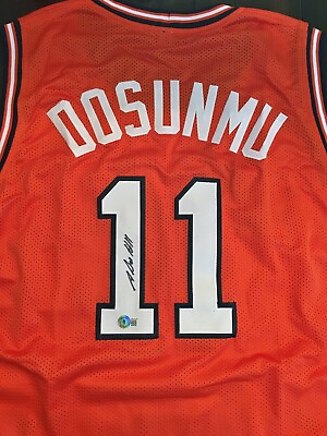 Ayo Dosunmu Signed Autographed Orange Basketball Jersey Beckett COA Illini Great