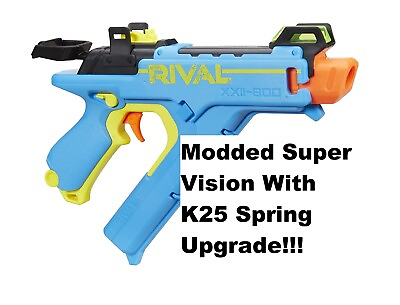 #ad Modded SUPER VISION Nerf Rival Blaster w K25 Spring Upgrade Toy Gun Pistol