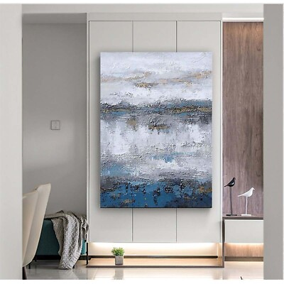 #ad Custom Size Abstract Art Oil Painting Canvas Poster Handmade Mural Wall Decor