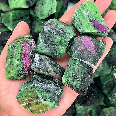 #ad Raw Rough Ruby Zoisite Stone Large Chunks Healing Energy Crystal Mineral Rocks
