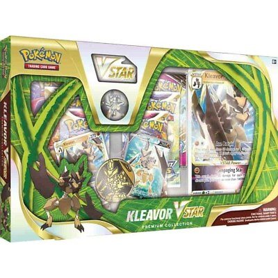 #ad Pokemon TCG Kleavor VSTAR Premium Collection Box New Sealed
