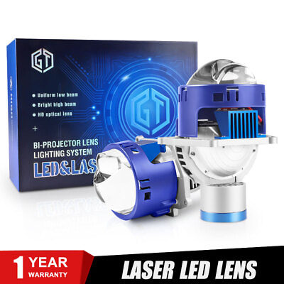 #ad 2x 150W 3.0#x27;#x27; Laser Bi LED Projector Lens Hi Lo Headlight Kit Retrofit Universal
