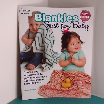 #ad Blankies Just for Baby Knitting Knit Pattern Booklet by Annie#x27;s Knitting 2015