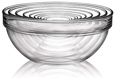 #ad Luminarc Stackable Bowl 10 Piece Set Glass 1 Clear
