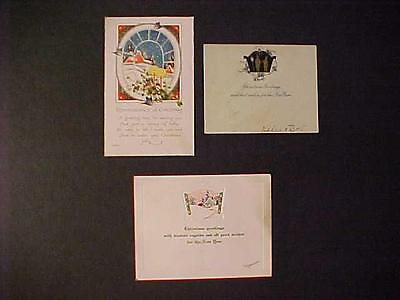 #ad OLD ANTIQUE CARDS MERRY CHRISTMAS X MAS GREETING CARD LOT VINTAGE RARE ORIG 1926