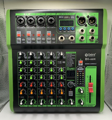 #ad D Debra Audio DI 6UX Mixer Mixing Console w BT5 USB 99 DSP Digital Effects DJ