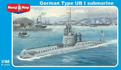#ad MikroMir 144 016 German Type UB 1 Submarine Military 1 144 Scale Model Kit