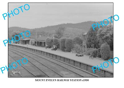 #ad 8x6 PHOTO OF OLD MOUNT EVELYN RAILWAY STATION c1930