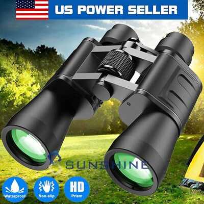 #ad 180x100 Powerful Military Binoculars Day Night Vision Waterproof Hunting w Case