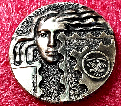 #ad 830 Silver 68gr Finland Art medal to Winner Philatelic Exhibition Nyfila 86