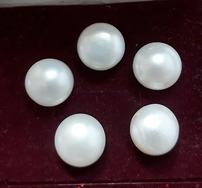 #ad 44 Crt Natural Pearl Calibrated Cultured Loose Fresh Water White Gemstone Lot