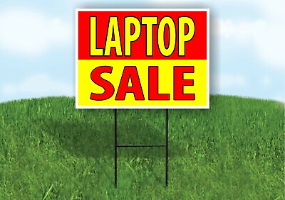 LAPTOP SALE MODEL SALE RED YELLOW Plastic Yard Sign ROAD SIGN with Stand
