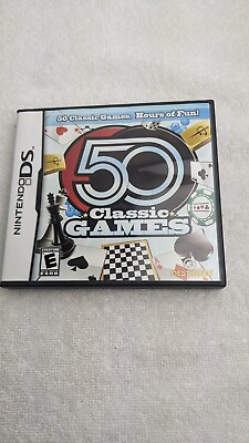 #ad 50 Classic Games for Nintendo DS *CIB* Game Manual Box FREE SHIPPING