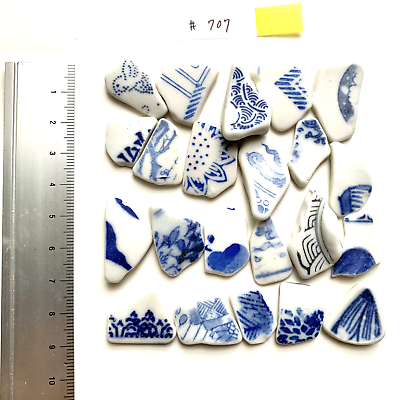 #ad Genuine Sea Pottery Glass Mosaic Art Craft Handmade Sea of Japan #707 42g