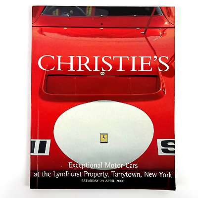 #ad Vintage Christies Auction Catalog Exceptional Motorcars April 2000 Tarrytown NY