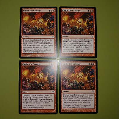 Kindle the Carnage x4 Dissension 4x Playset Magic the Gathering MTG