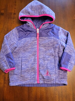 #ad Girls Purple Rugged Bear Spring Jacket Size 2t