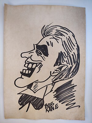 #ad Bob Kane Signed and Stamped Vintage Art Drawing Old Paper Handcarved 7