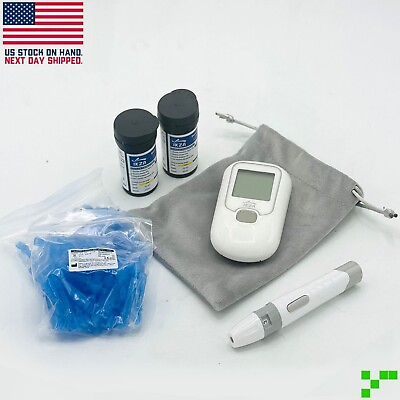 #ad Blood Glucose Test Kit Diabetes Sugar Monitor 100 Lancets 100 Strips Meter Home