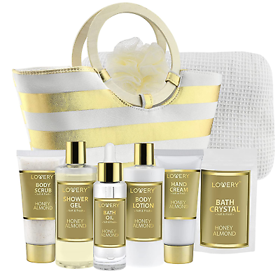 #ad Christmas Home Spa Kit Gift Set Honey Almond Bath Sets Shower Gel Body Lotio
