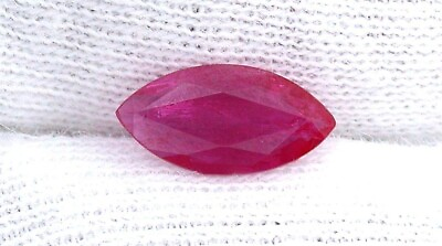 #ad .97 Carat 10x5 10mm x 5mm Marquise Natural Ruby Corundum Gemstone Gem EBS7493
