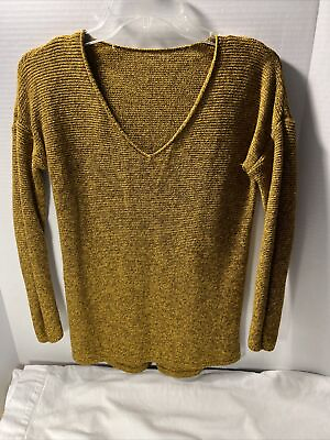 #ad Yellow Knitted Sweater Size Medium Womens