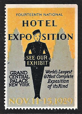 1929 Hotel Exposition Grand Central Palace New York Bellhop