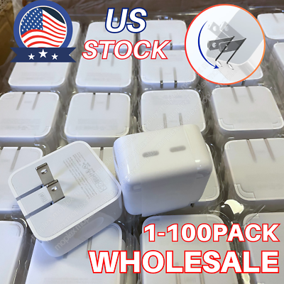 #ad For iPhone iPad Macbook Air 35W USB C Power Adapter Cube Fast Charger Wholesale