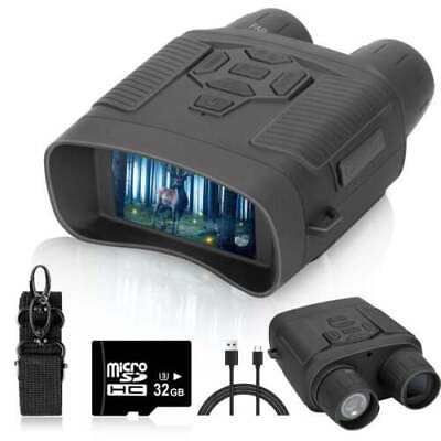 #ad 24MP Digital Night Vision Goggles Binoculars For Total Darkness Surveillance