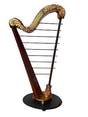 #ad Antique Harp Replica Perfect for Retail Displays Weddings and Home Décor