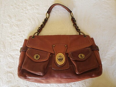 COACH Legacy Leigh 65th Anniversary Brown Leather Shoulder Bag 11128 Turnlocks