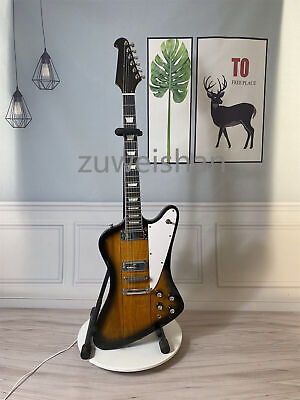 #ad Vintage Sunburst Mahogany Electric Guitar 6 String H H Pickups Chrome Parts
