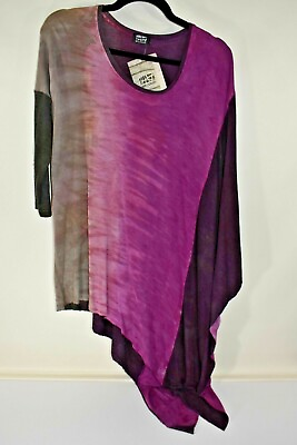 #ad ART OF CLOTH PURPLE PONCHO LIKE ON ONE SIDE SLEEVE ON OTHER NWT