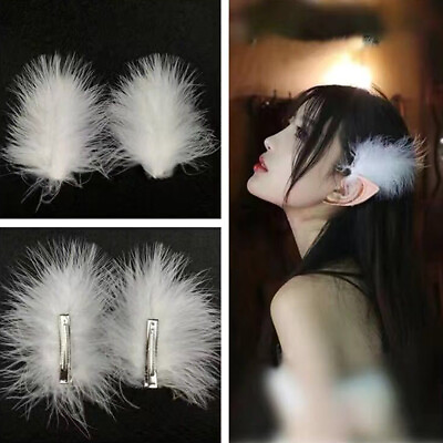 2pcs Fairy White Feather Hair Clip Headdress Wedding For Feather Hair FDJ QH