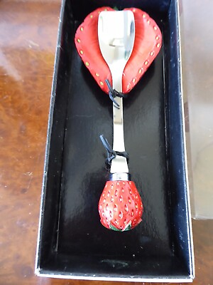 #ad Vintage Strawberry Jam Spoon and Spoon Rest by sagaform