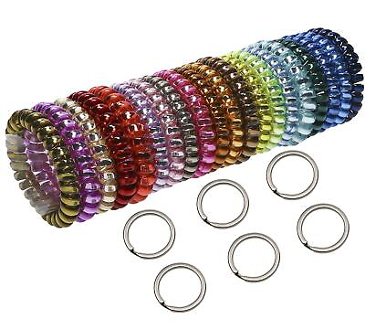 #ad Shapenty 6 Colors Plastic Elastic Stretch Spiral Coil Wristband Multicolor