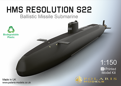 #ad HMS Resolution S22 Submarine self assembly model kit scale 1:150 866mm 34#x27;#x27;