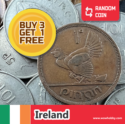 #ad Ireland Coin 1 Random Collectible Old Irish Coin for Coin Collecting