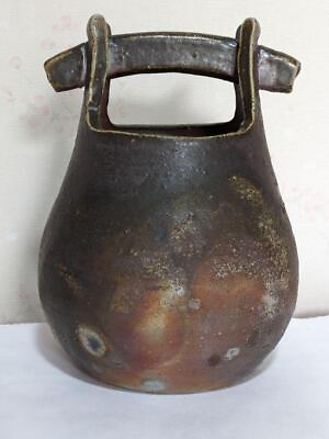 #ad Bizen Ware Vase Antique Collection 19.5 cm
