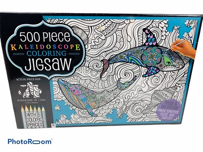 #ad 🔥 Kaleidoscope Coloring Jigsaw Puzzle 500 pc • Beneath The Waves • 29x32 • New