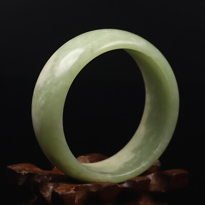 #ad 57mm Grade A Certified 100% Natural Green Xiu Jade Bangle Bracelet Chinese 17901