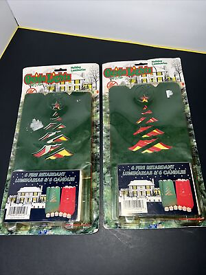 #ad 1995 Vintage Holiday Luminarias Christmas Guide Lights 6 Luminaries 6 Candles X2