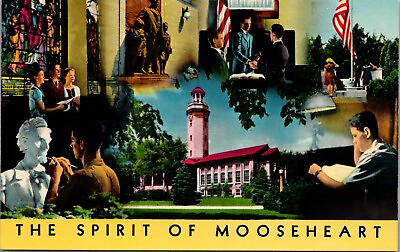 #ad #ad The Spirit of MooseheartIL Kane County Illinois Linen Postcard Vintage 1962