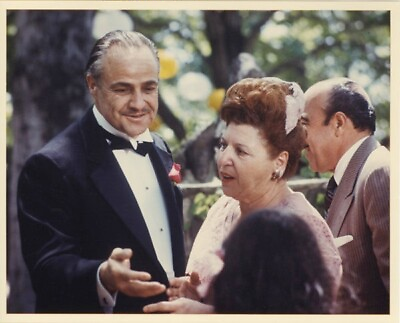 The Godfather Marlon Brando Greeting Wedding Guests Vintage 8x10 Color Photo