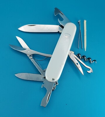 Victorinox Climber Swiss Army Knife Multi Tool White Scales *Advertising*