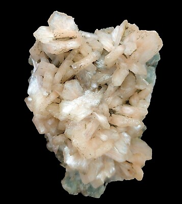 #ad 58g Natural Stilbite Cluster on Chalcedony Crystal Mineral India