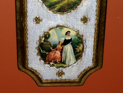 ROYAL Victorian French Nobility Art Love Courting Music Italy Wood Old Wall Hang