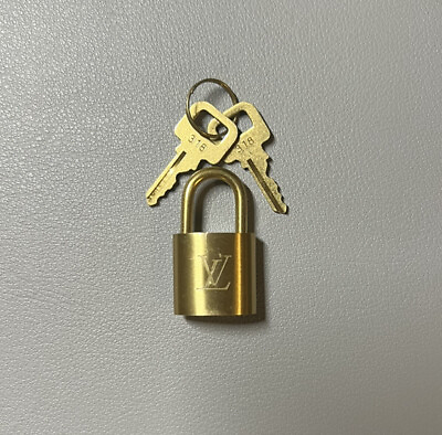 Louis Vuitton PadLock Lock amp; Key for Bags Brass Gold